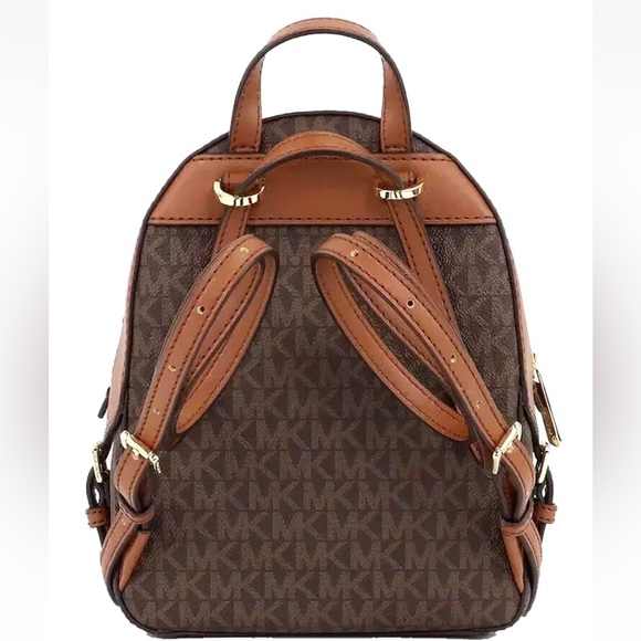 MICHAEL KORS JAYCEE XS BACKPACK MK SIGNATURE CONVERTIBLE SHOULDER BAG $398 Brown - Picture 3 of 6